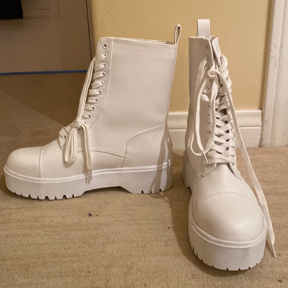 Dolls kill vegan leather combat boots